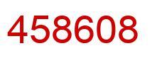 Number 458608 red image