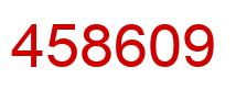 Number 458609 red image