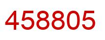 Number 458805 red image