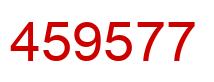 Número 459577 imagen rojo