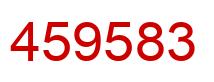 Number 459583 red image