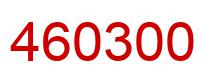 Number 460300 red image