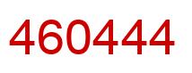 Number 460444 red image