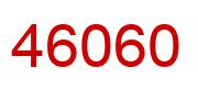 Number 46060 red image