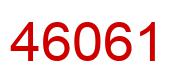 Number 46061 red image