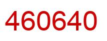Number 460640 red image