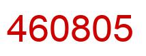 Number 460805 red image