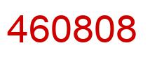 Number 460808 red image
