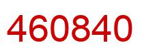 Number 460840 red image
