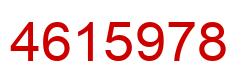 Number 4615978 red image
