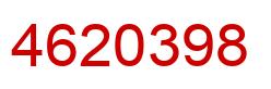 Number 4620398 red image