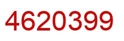 Number 4620399 red image