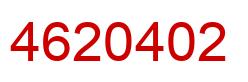 Number 4620402 red image