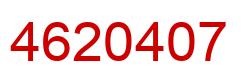 Number 4620407 red image
