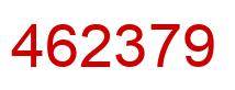 Number 462379 red image