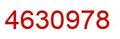 Number 4630978 red image