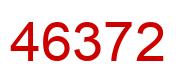 Number 46372 red image