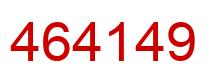 Number 464149 red image