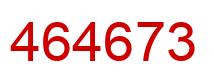 Número 464673 imagen rojo