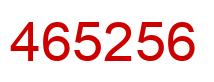 Number 465256 red image