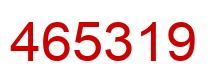 Number 465319 red image