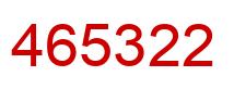 Number 465322 red image