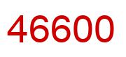 Número 46600 imagen rojo
