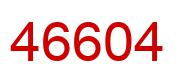Number 46604 red image