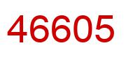 Number 46605 red image