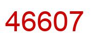 Number 46607 red image