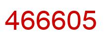 Number 466605 red image