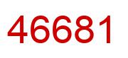 Number 46681 red image