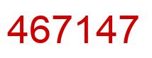Number 467147 red image