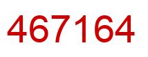 Number 467164 red image