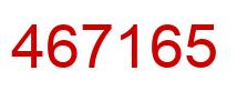 Number 467165 red image