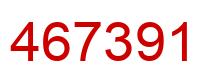Número 467391 imagen rojo