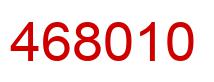 Number 468010 red image
