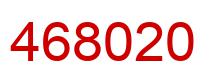 Number 468020 red image