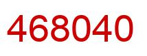 Number 468040 red image