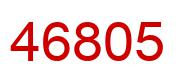 Number 46805 red image