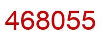 Number 468055 red image