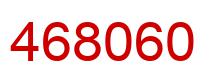 Number 468060 red image