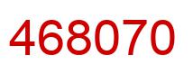 Number 468070 red image