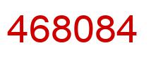 Number 468084 red image