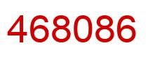 Number 468086 red image