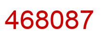 Number 468087 red image