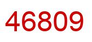Number 46809 red image