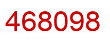 Number 468098 red image