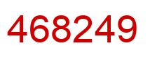 Number 468249 red image