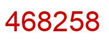 Number 468258 red image